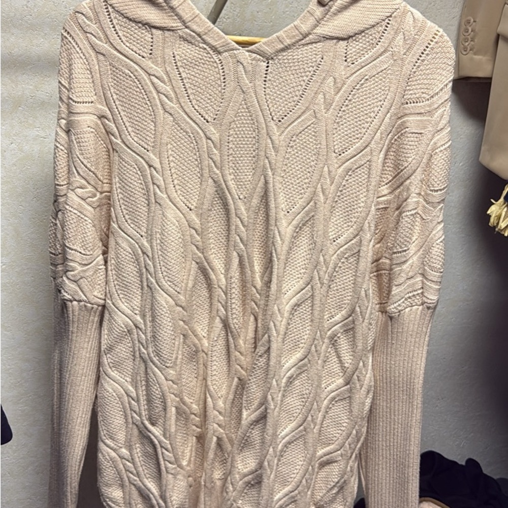Fate Women's Beige Cable Knit Sweater